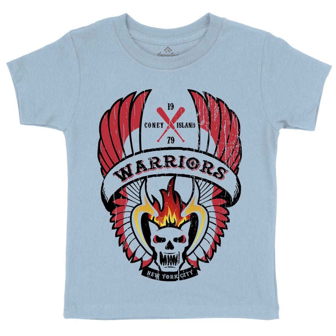Warriors Kids Crew Neck T-Shirt Retro D170