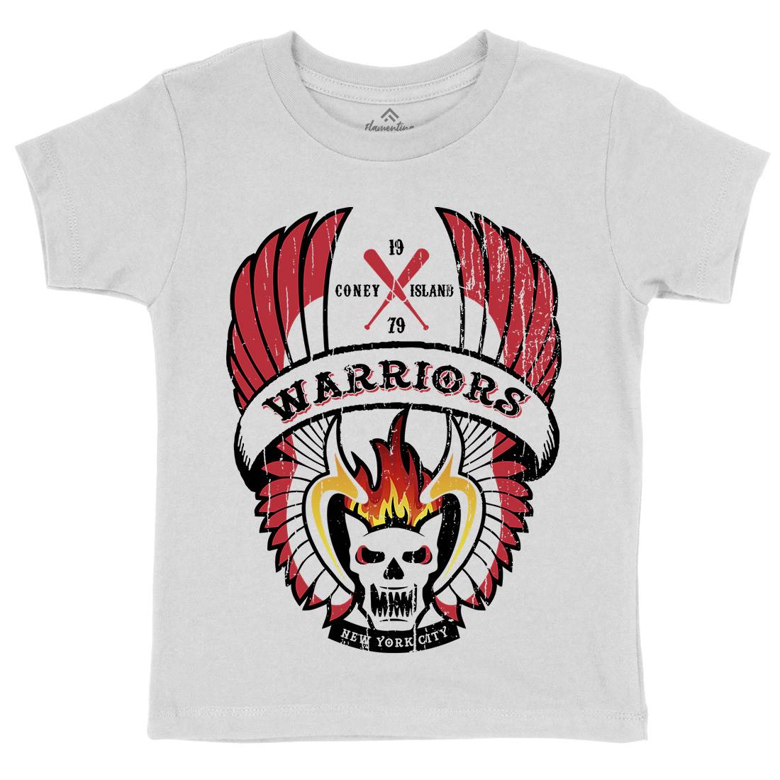 Warriors Kids Crew Neck T-Shirt Retro D170