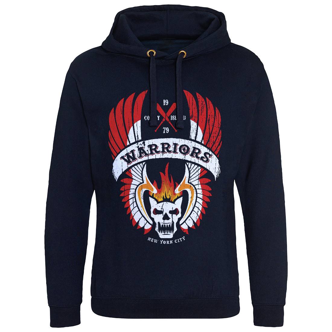 Warriors Mens Hoodie Without Pocket Retro D170
