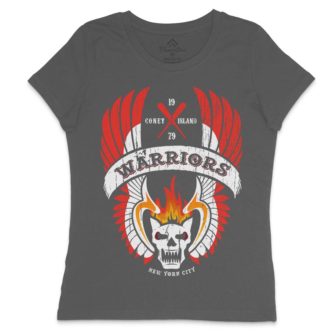 Warriors Womens Crew Neck T-Shirt Retro D170