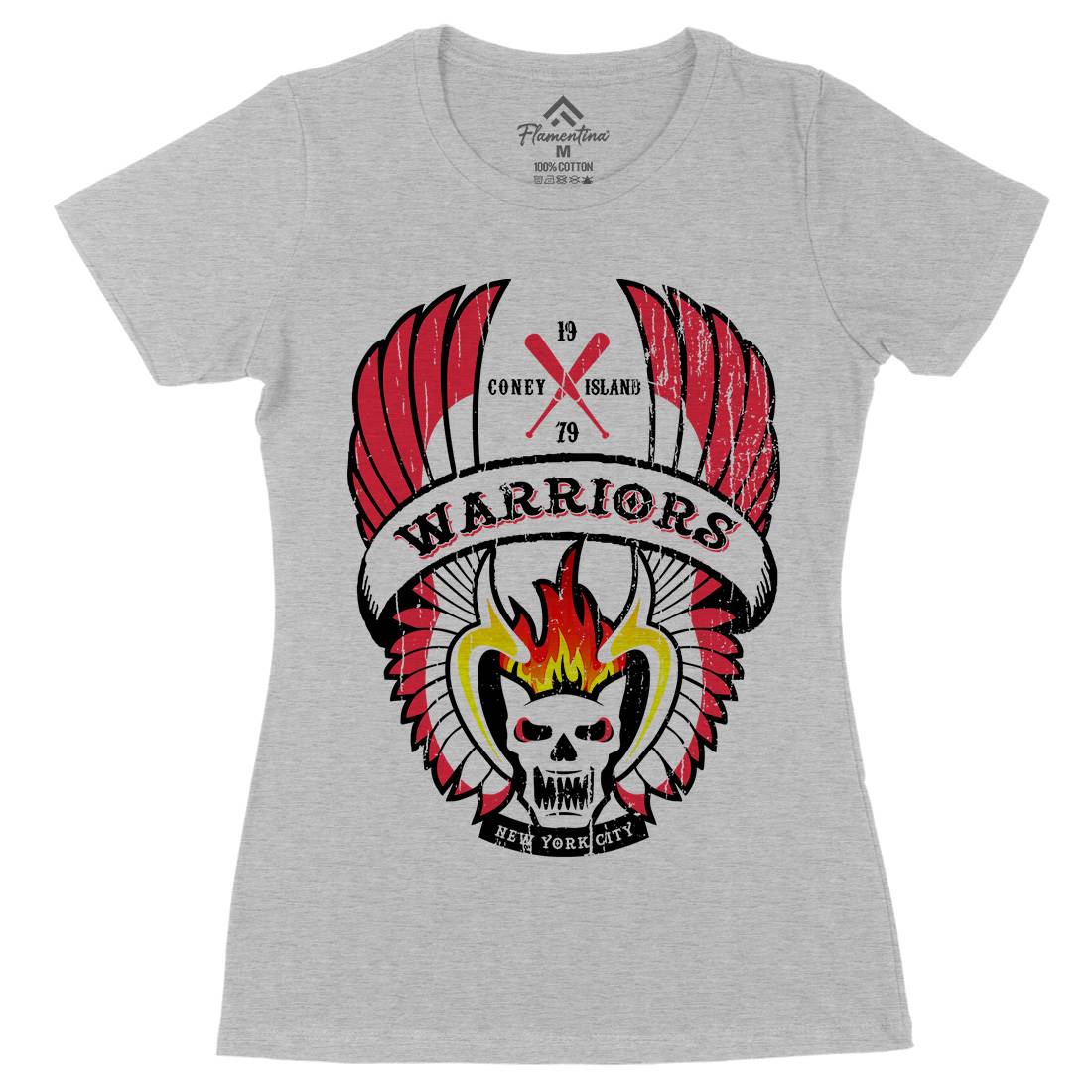 Warriors Womens Organic Crew Neck T-Shirt Retro D170