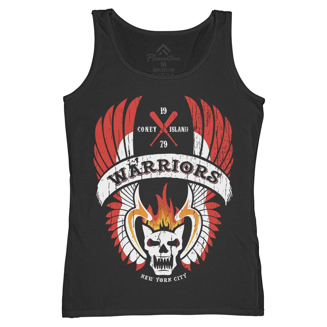 Warriors Womens Organic Tank Top Vest Retro D170