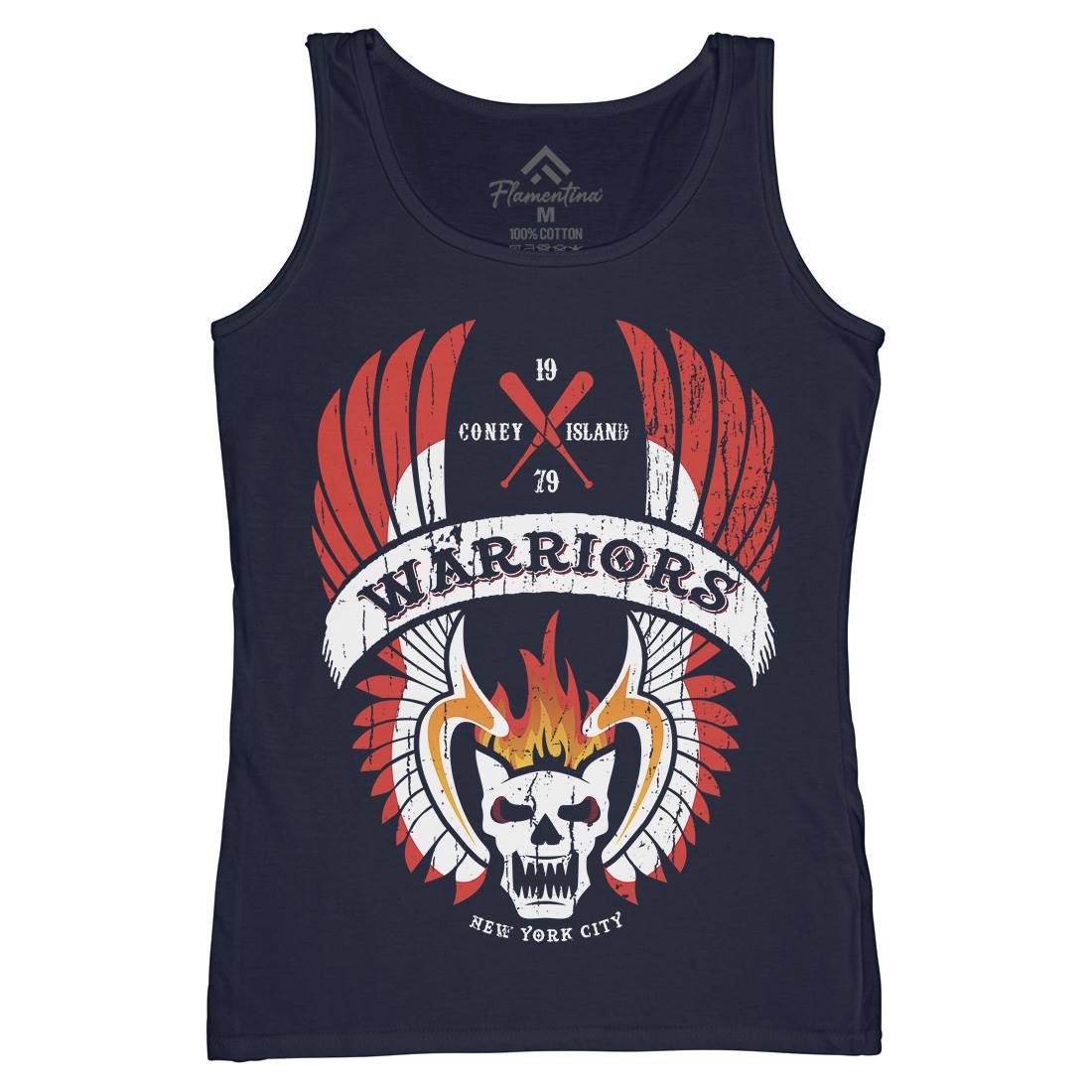 Warriors Womens Organic Tank Top Vest Retro D170