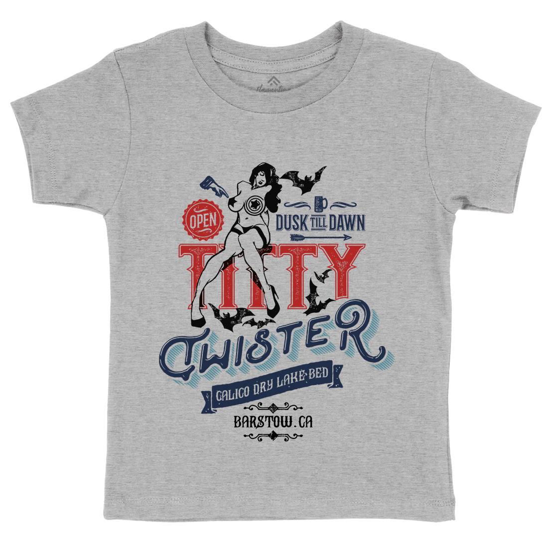Titty Twister Kids Crew Neck T-Shirt Horror D171