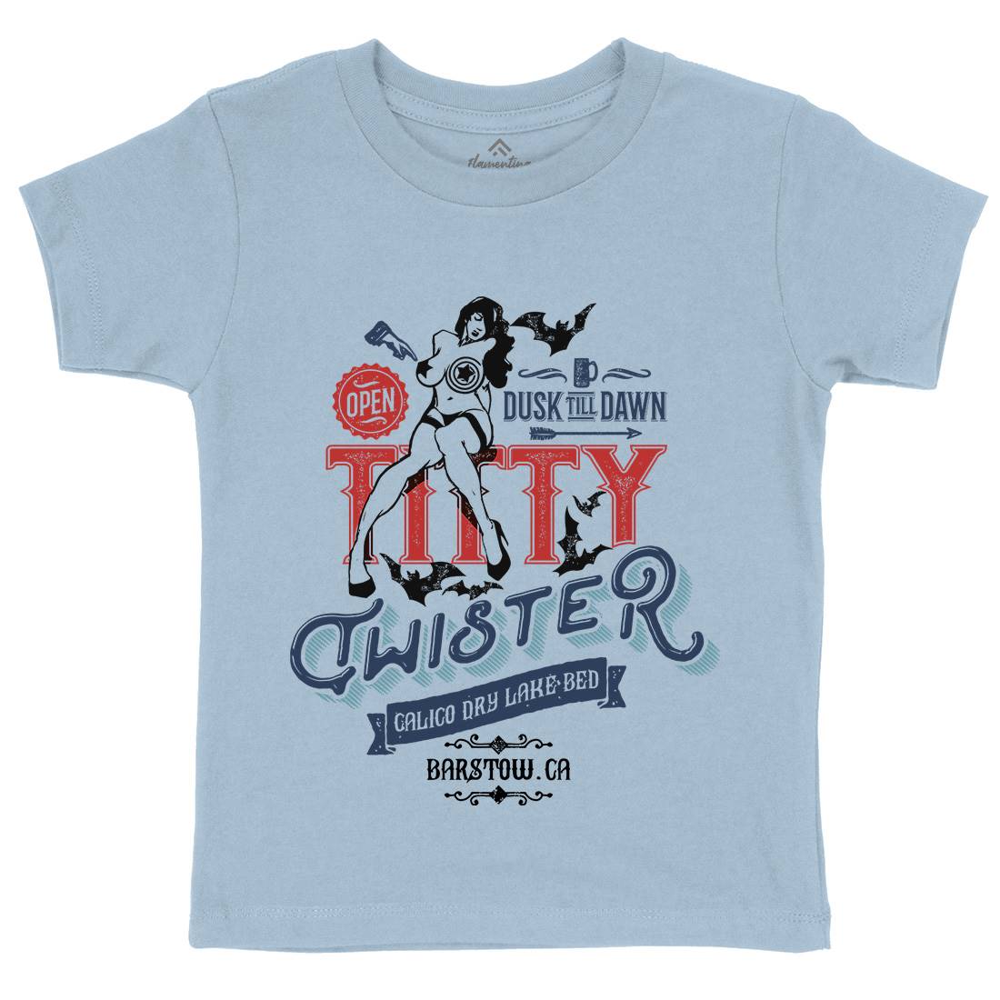 Titty Twister Kids Organic Crew Neck T-Shirt Horror D171