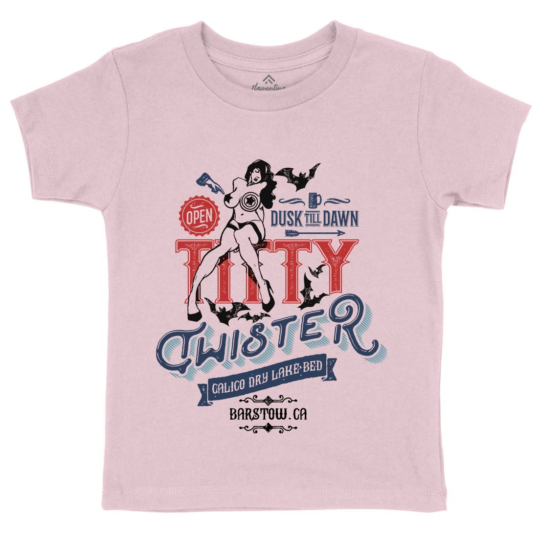 Titty Twister Kids Crew Neck T-Shirt Horror D171