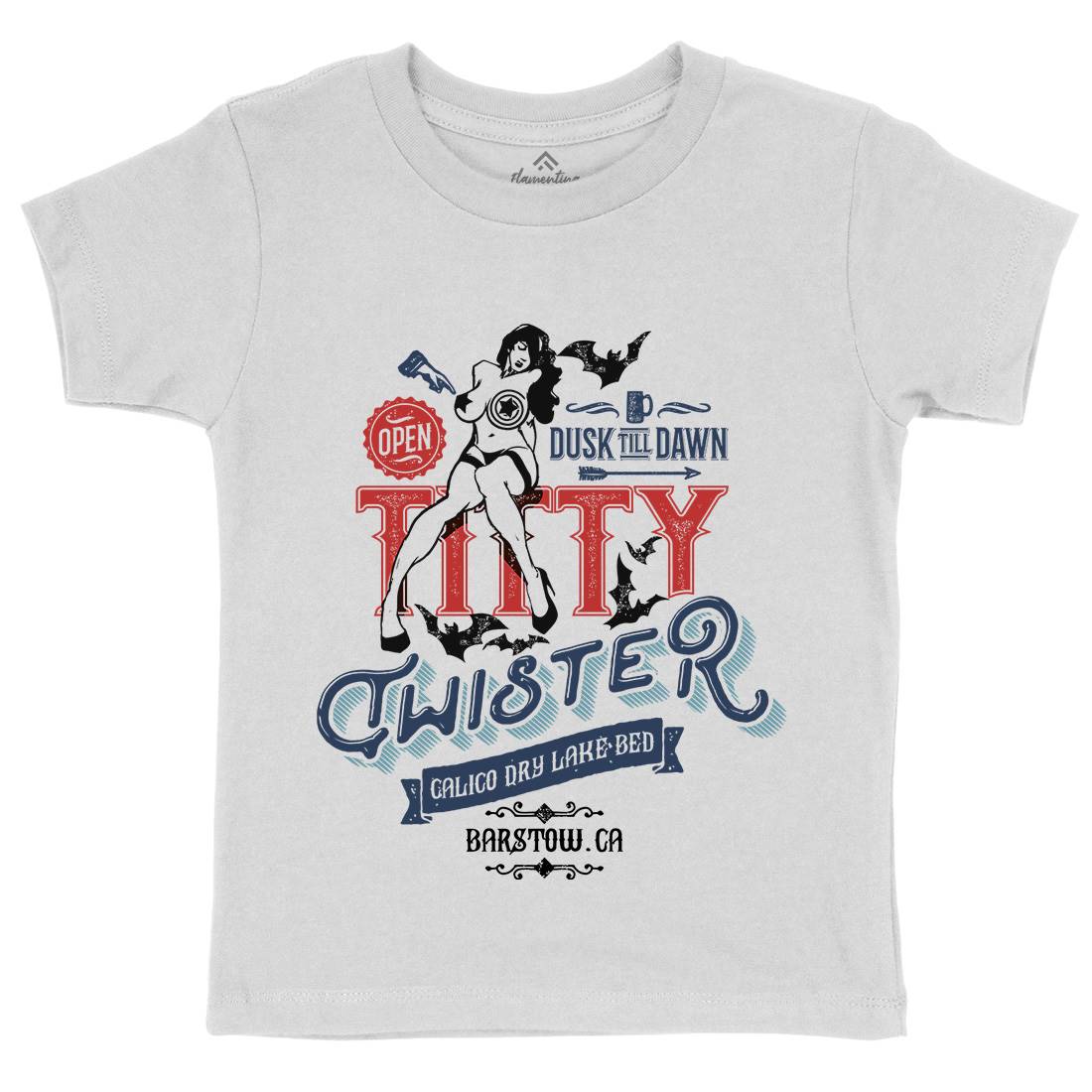Titty Twister Kids Organic Crew Neck T-Shirt Horror D171