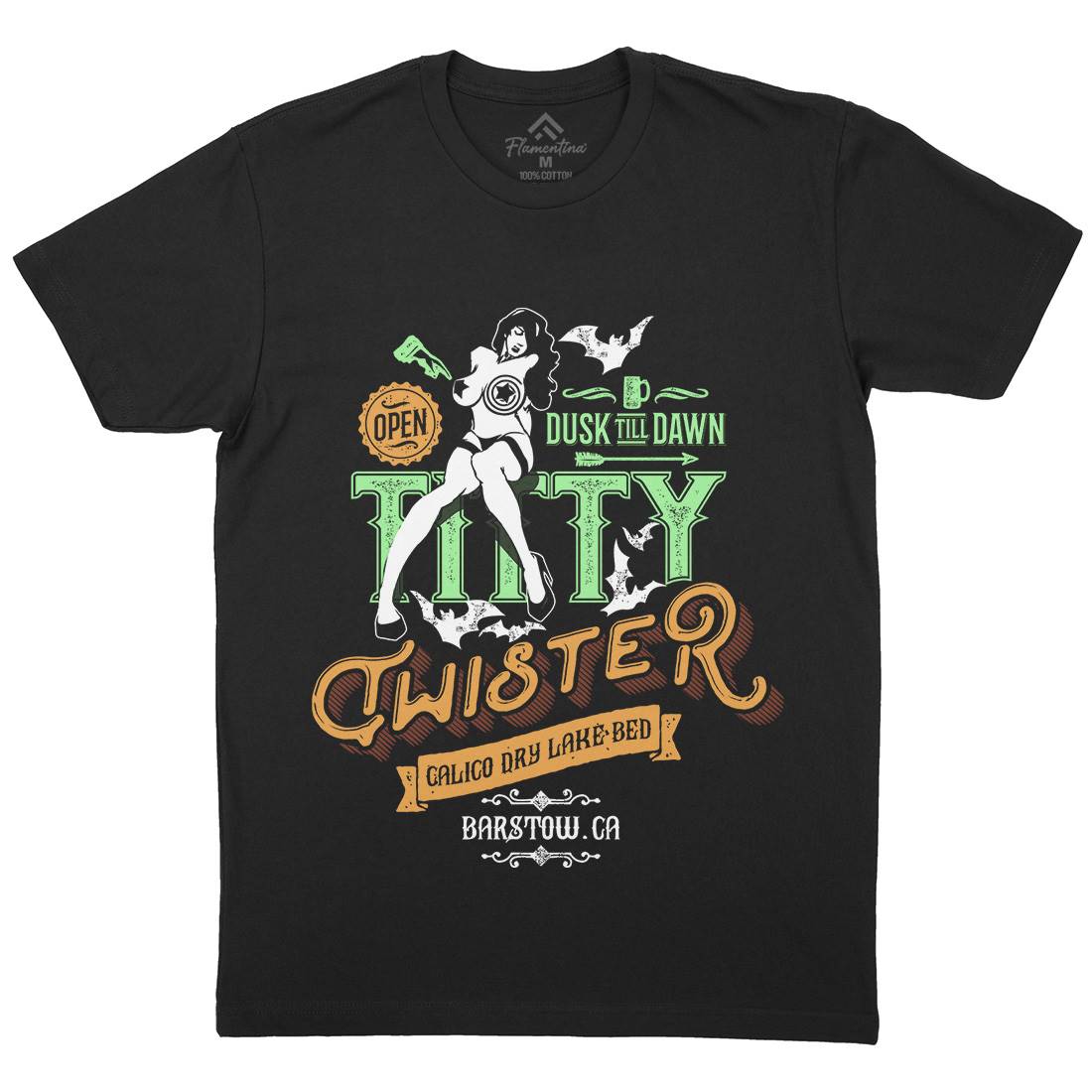 Titty Twister Mens Crew Neck T-Shirt Horror D171