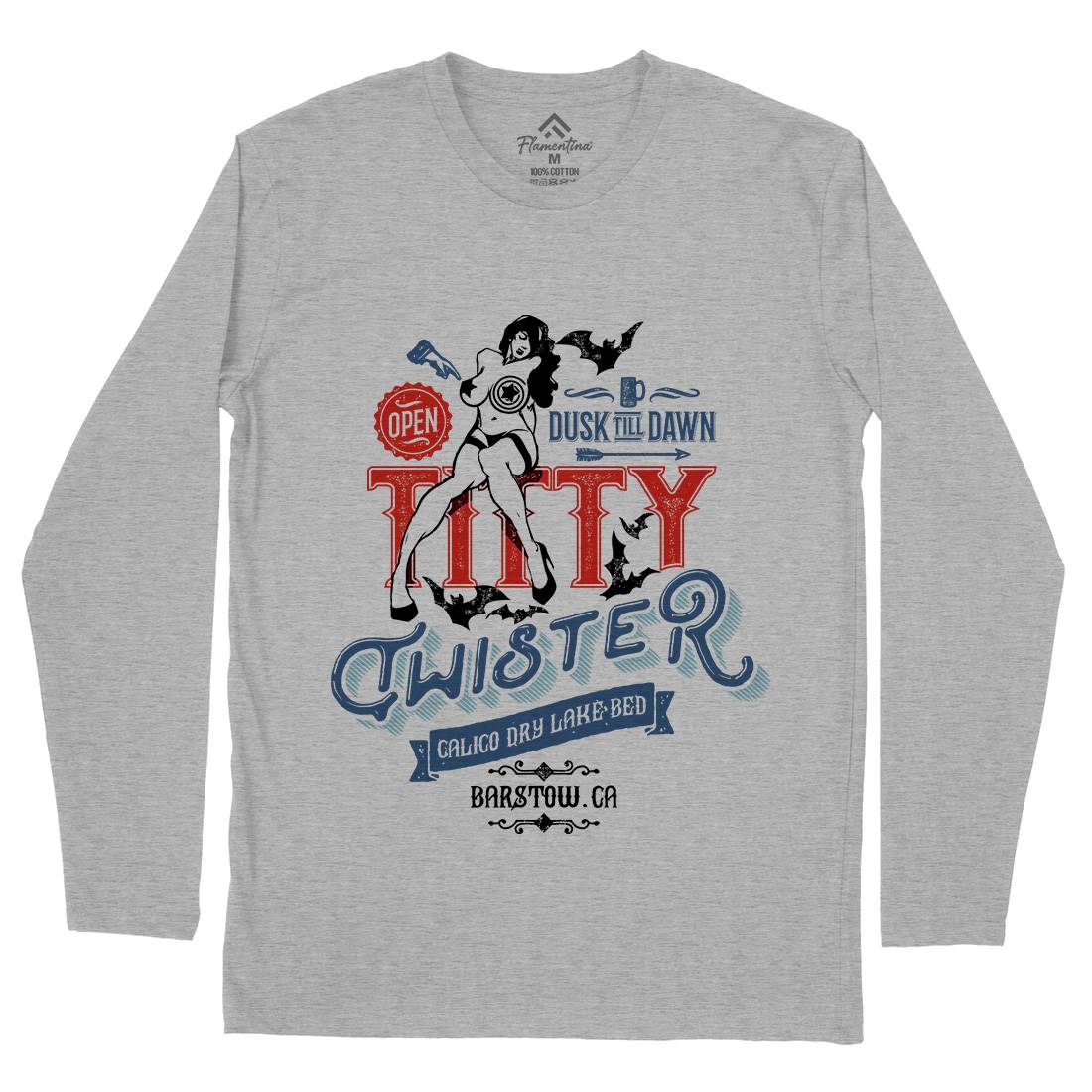 Titty Twister Mens Long Sleeve T-Shirt Horror D171