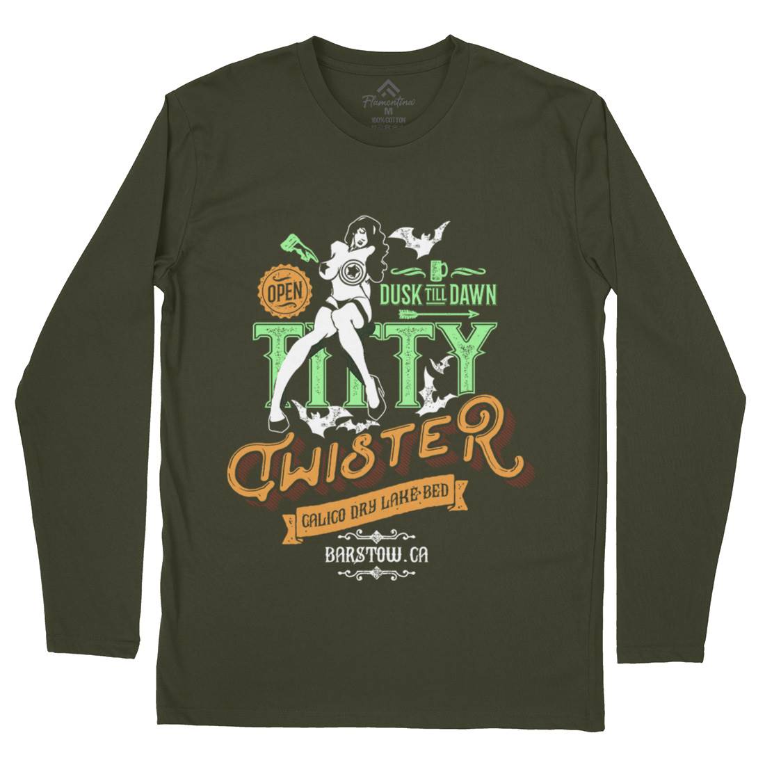 Titty Twister Mens Long Sleeve T-Shirt Horror D171