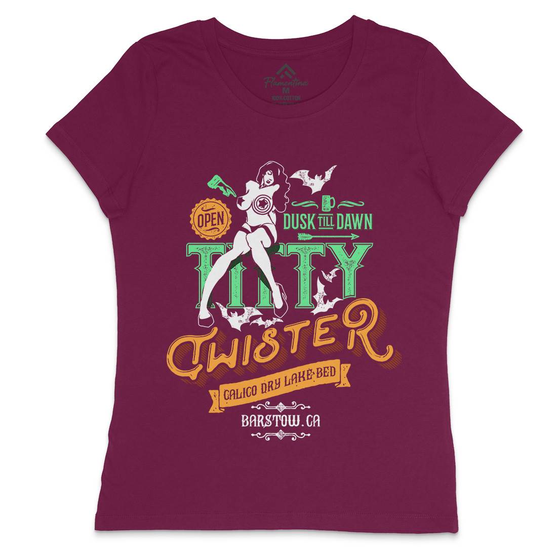 Titty Twister Womens Crew Neck T-Shirt Horror D171
