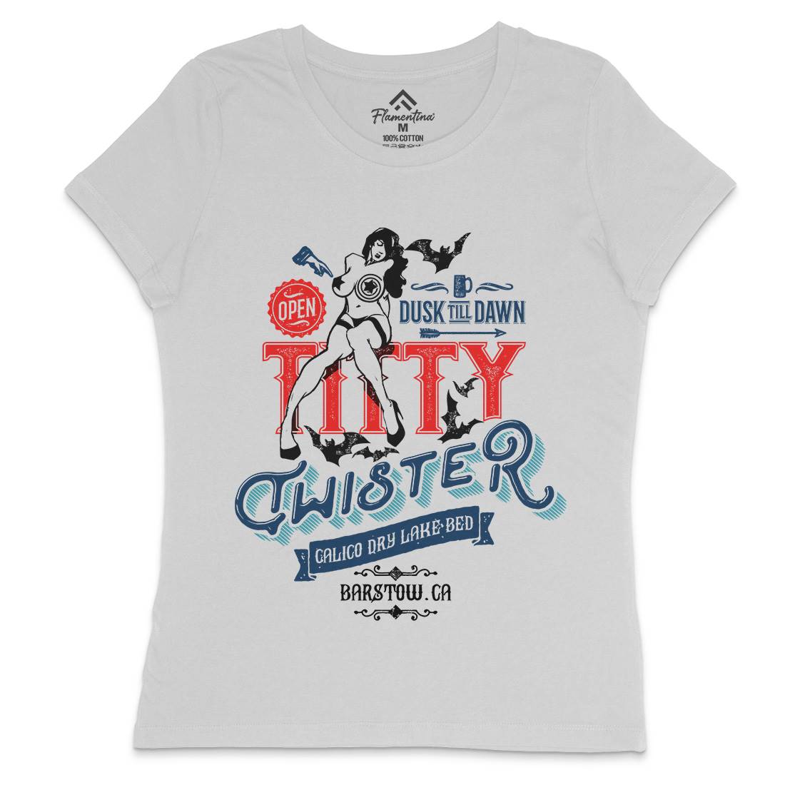 Titty Twister Womens Crew Neck T-Shirt Horror D171