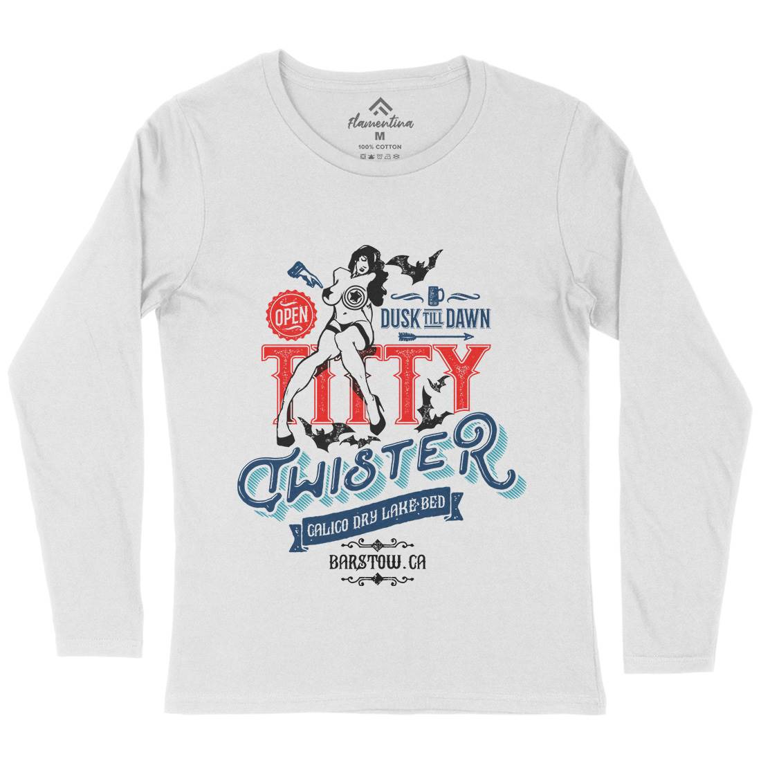 Titty Twister Womens Long Sleeve T-Shirt Horror D171