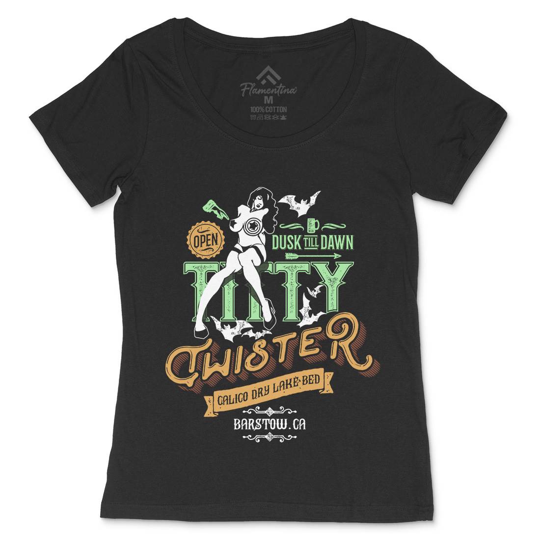 Titty Twister Womens Scoop Neck T-Shirt Horror D171