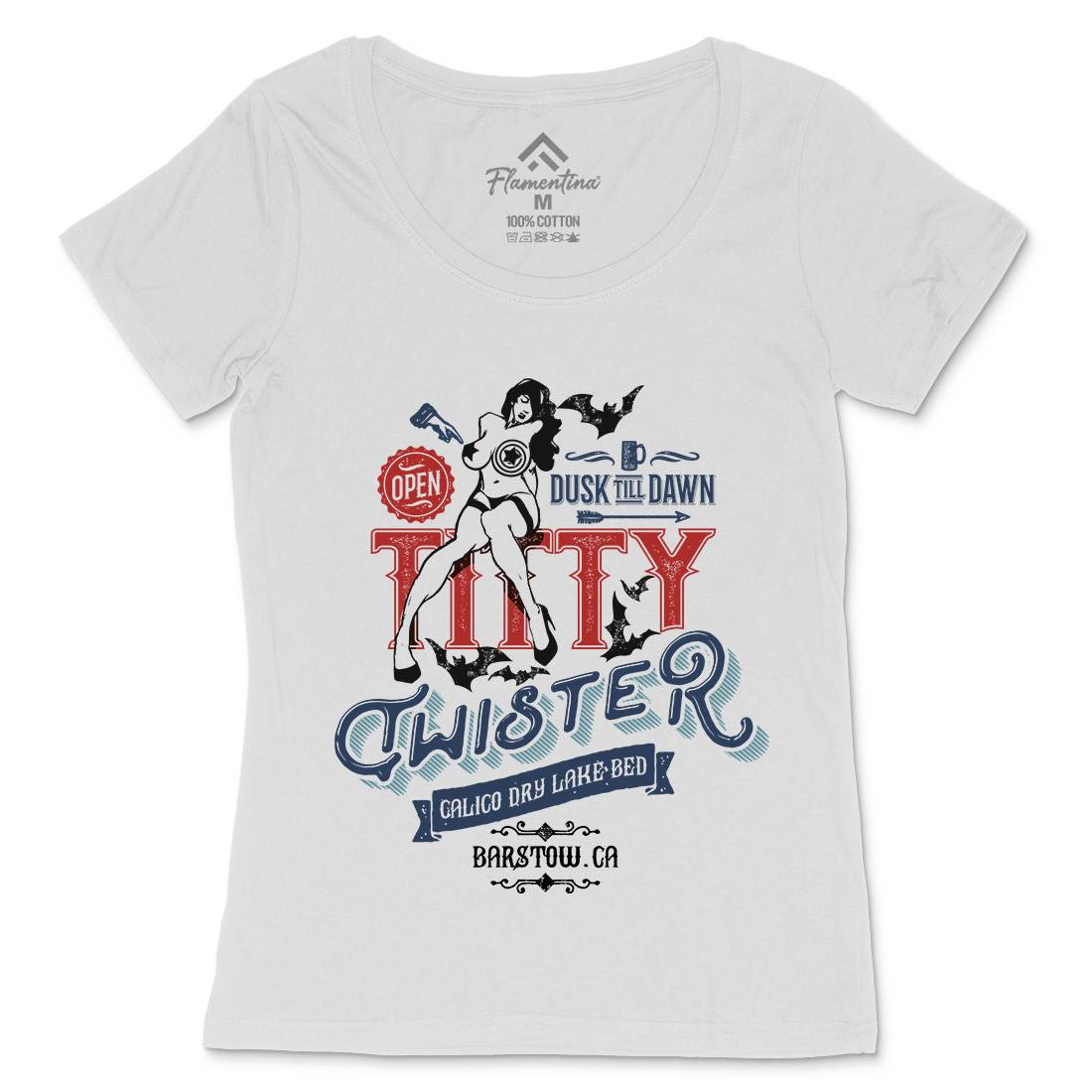 Titty Twister Womens Scoop Neck T-Shirt Horror D171