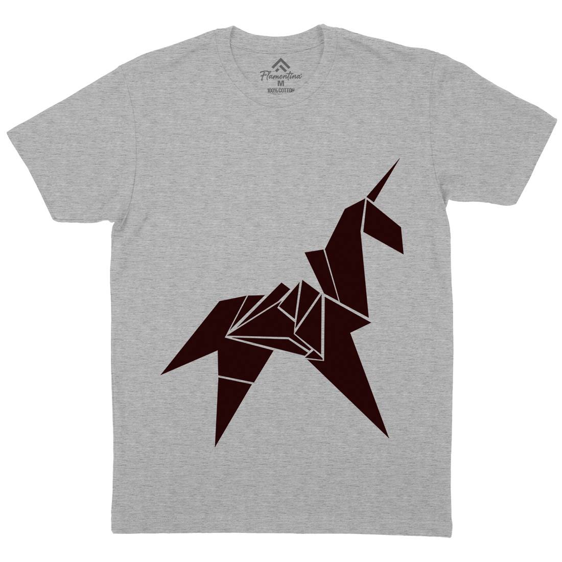 Unicorn Mens Organic Crew Neck T-Shirt Space D172