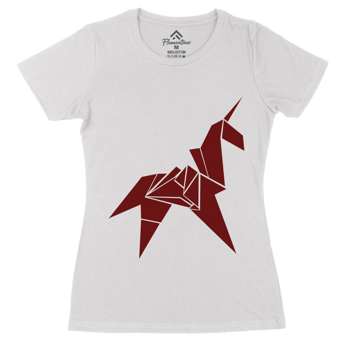 Unicorn Womens Organic Crew Neck T-Shirt Space D172