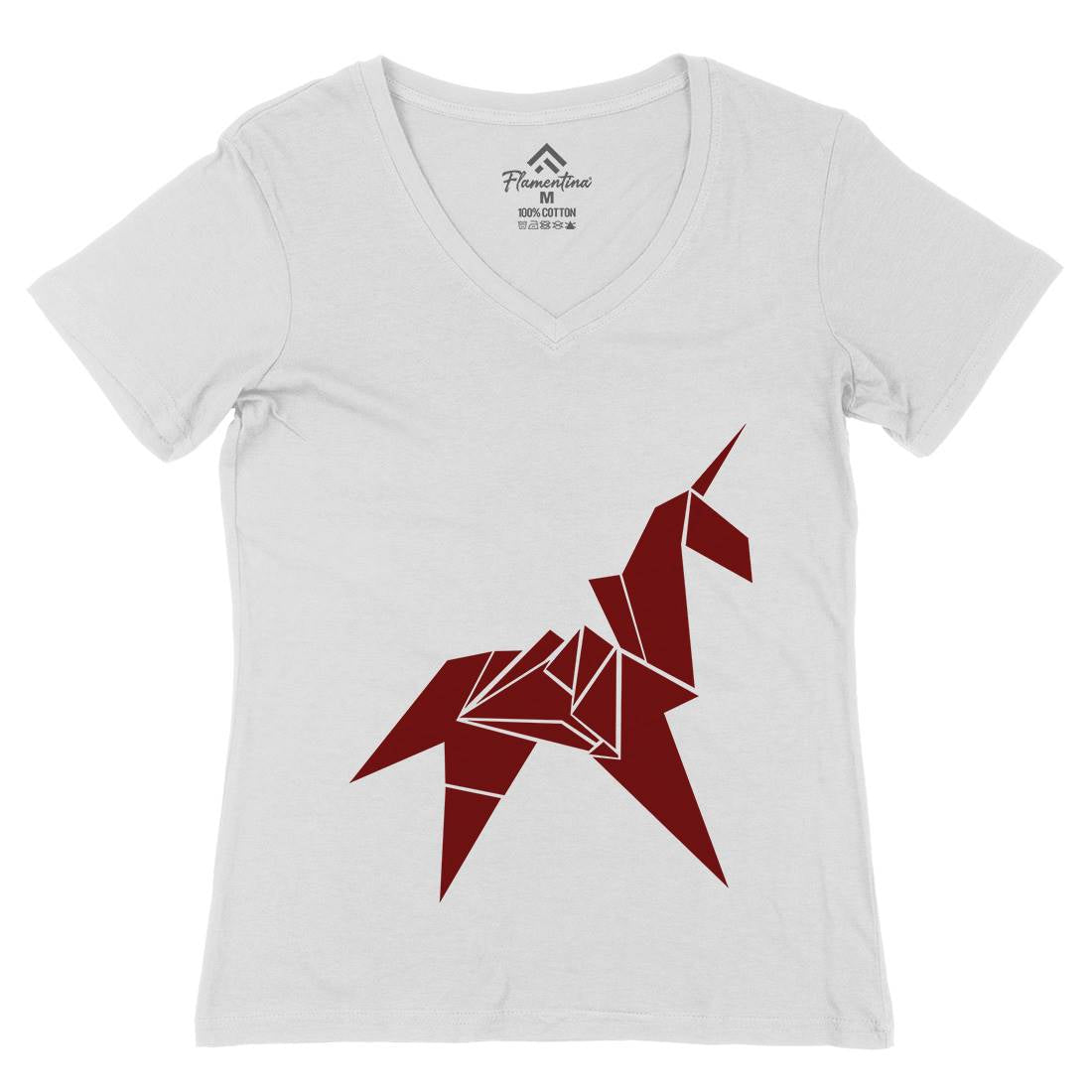 Unicorn Womens Organic V-Neck T-Shirt Space D172
