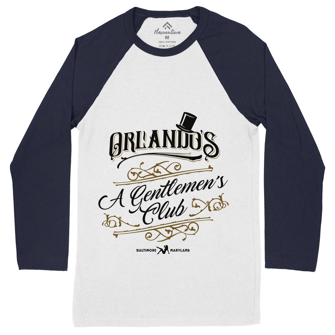 Orlandos Club Mens Long Sleeve Baseball T-Shirt Drinks D173