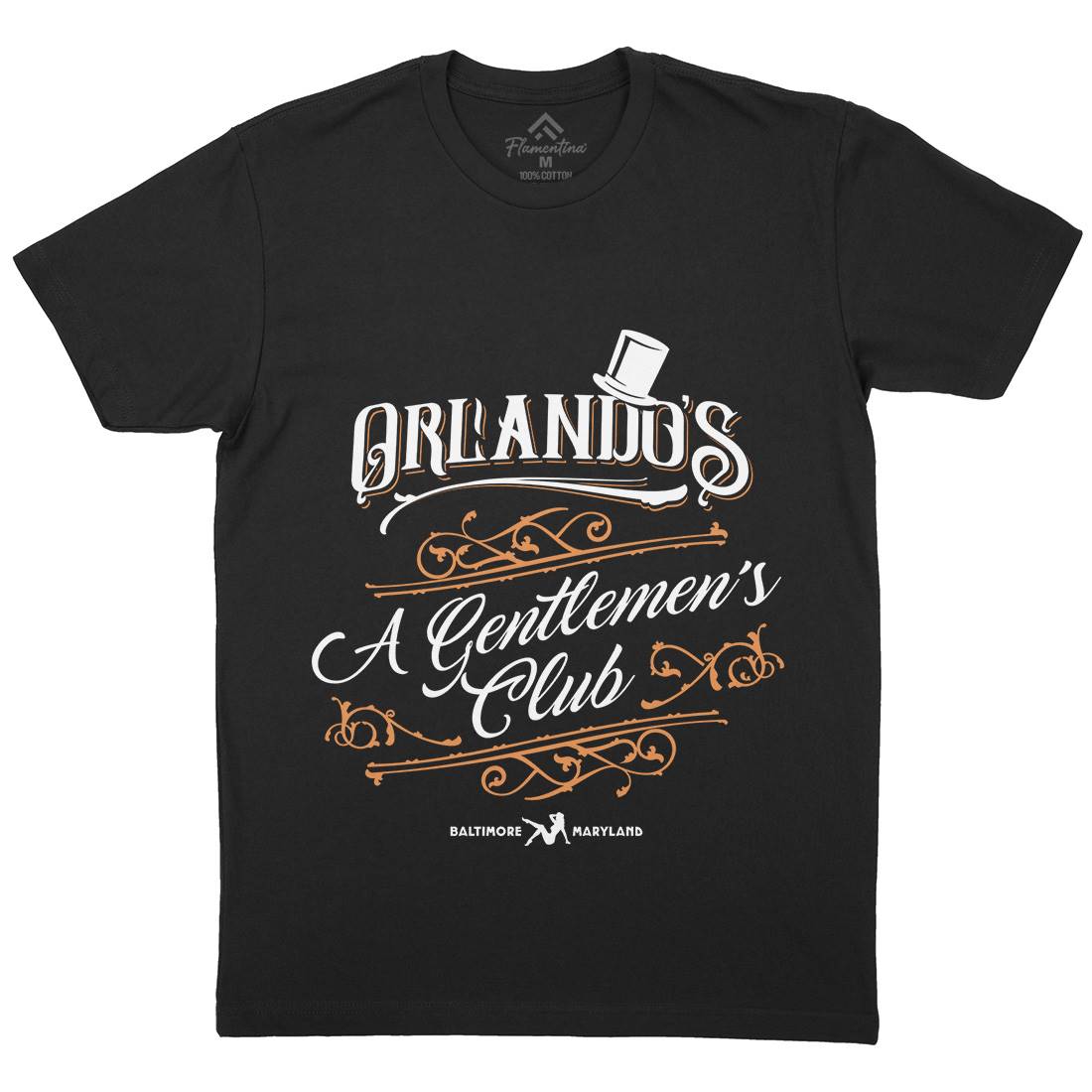 Orlandos Club Mens Organic Crew Neck T-Shirt Drinks D173