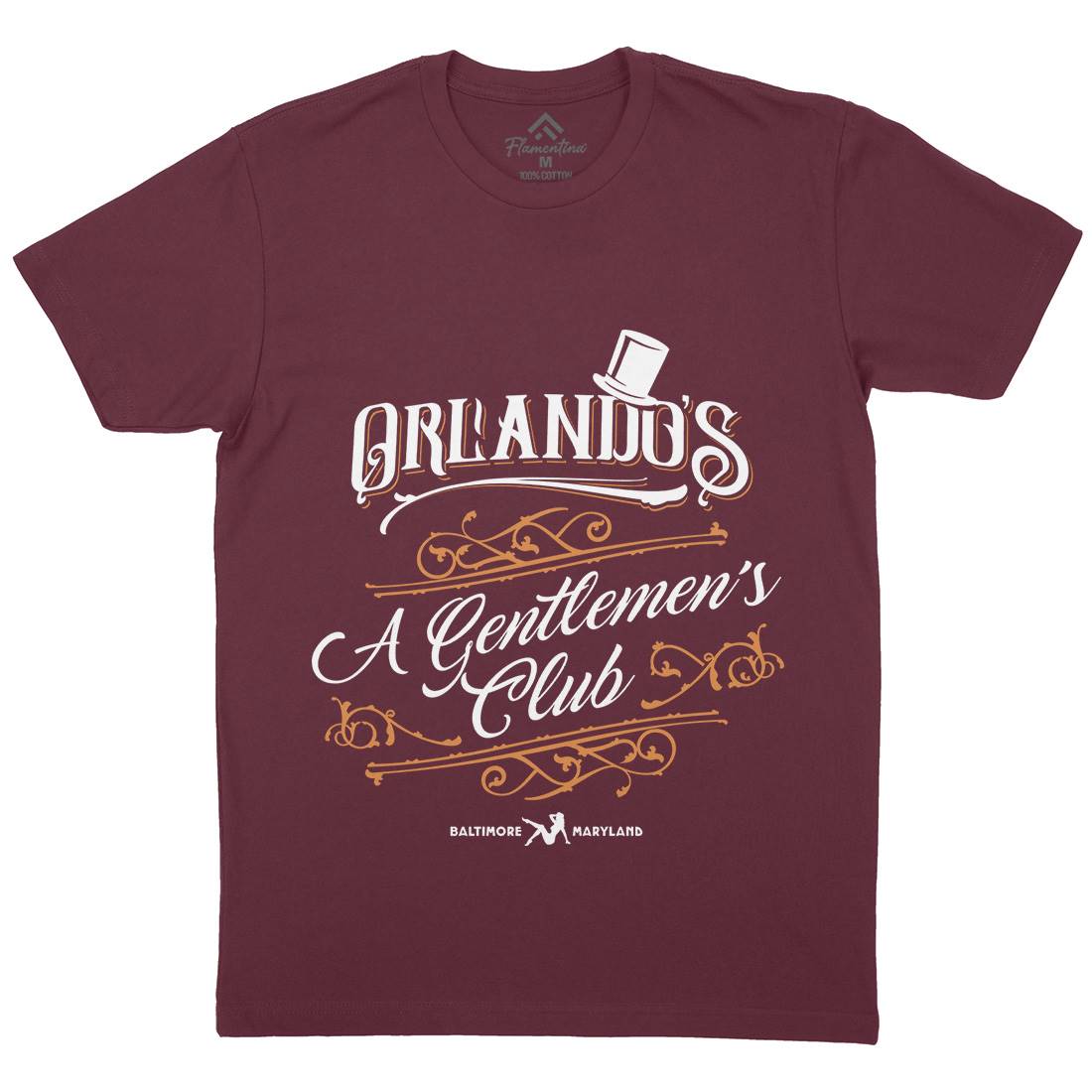 Orlandos Club Mens Organic Crew Neck T-Shirt Drinks D173
