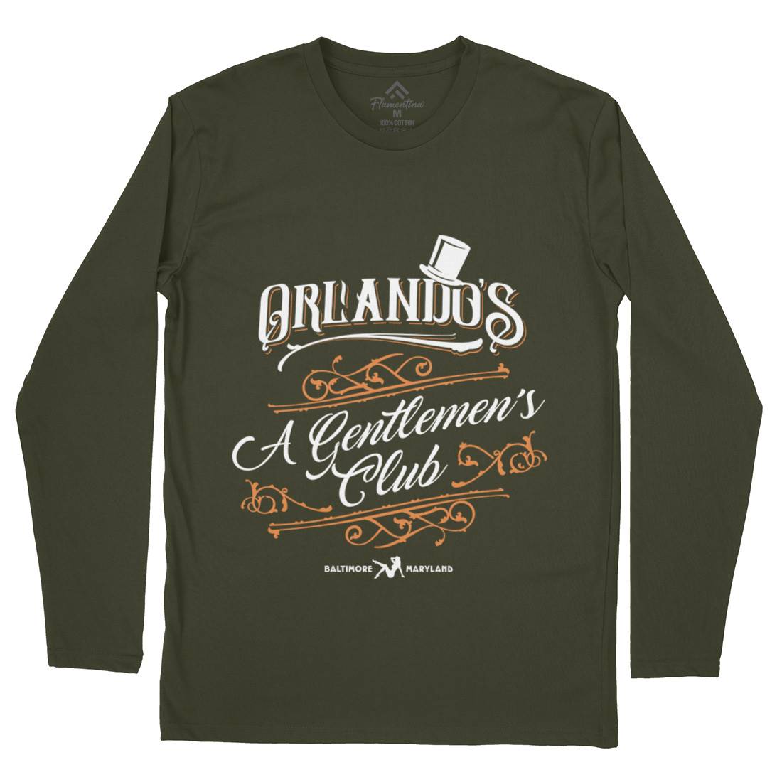 Orlandos Club Mens Long Sleeve T-Shirt Drinks D173