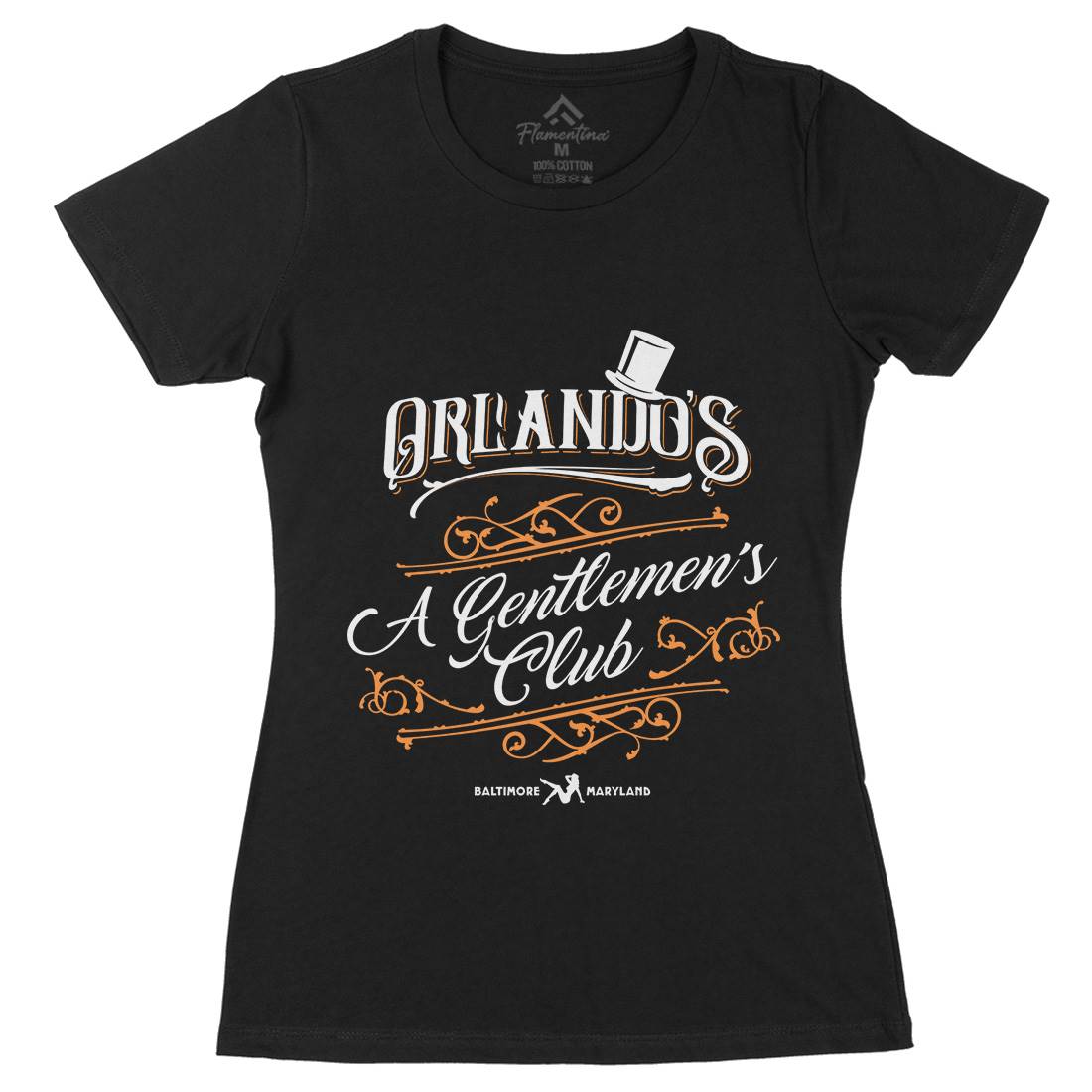 Orlandos Club Womens Organic Crew Neck T-Shirt Drinks D173
