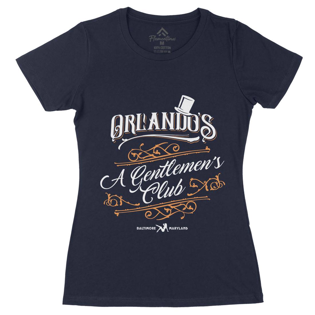 Orlandos Club Womens Organic Crew Neck T-Shirt Drinks D173