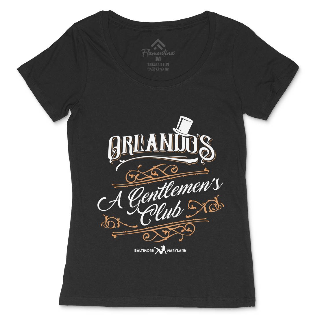 Orlandos Club Womens Scoop Neck T-Shirt Drinks D173
