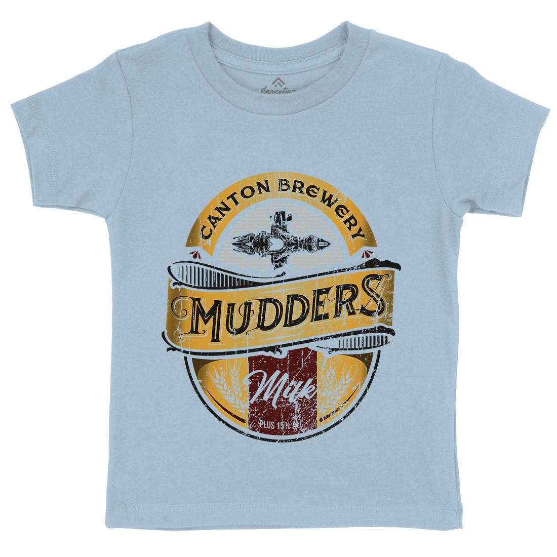 Mudders Milk Kids Crew Neck T-Shirt Space D174