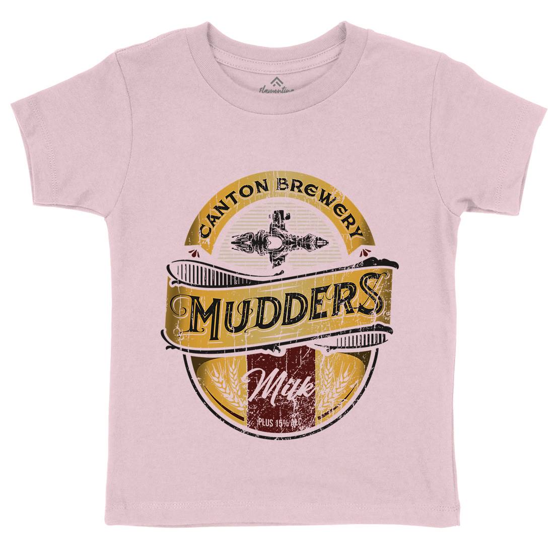 Mudders Milk Kids Organic Crew Neck T-Shirt Space D174
