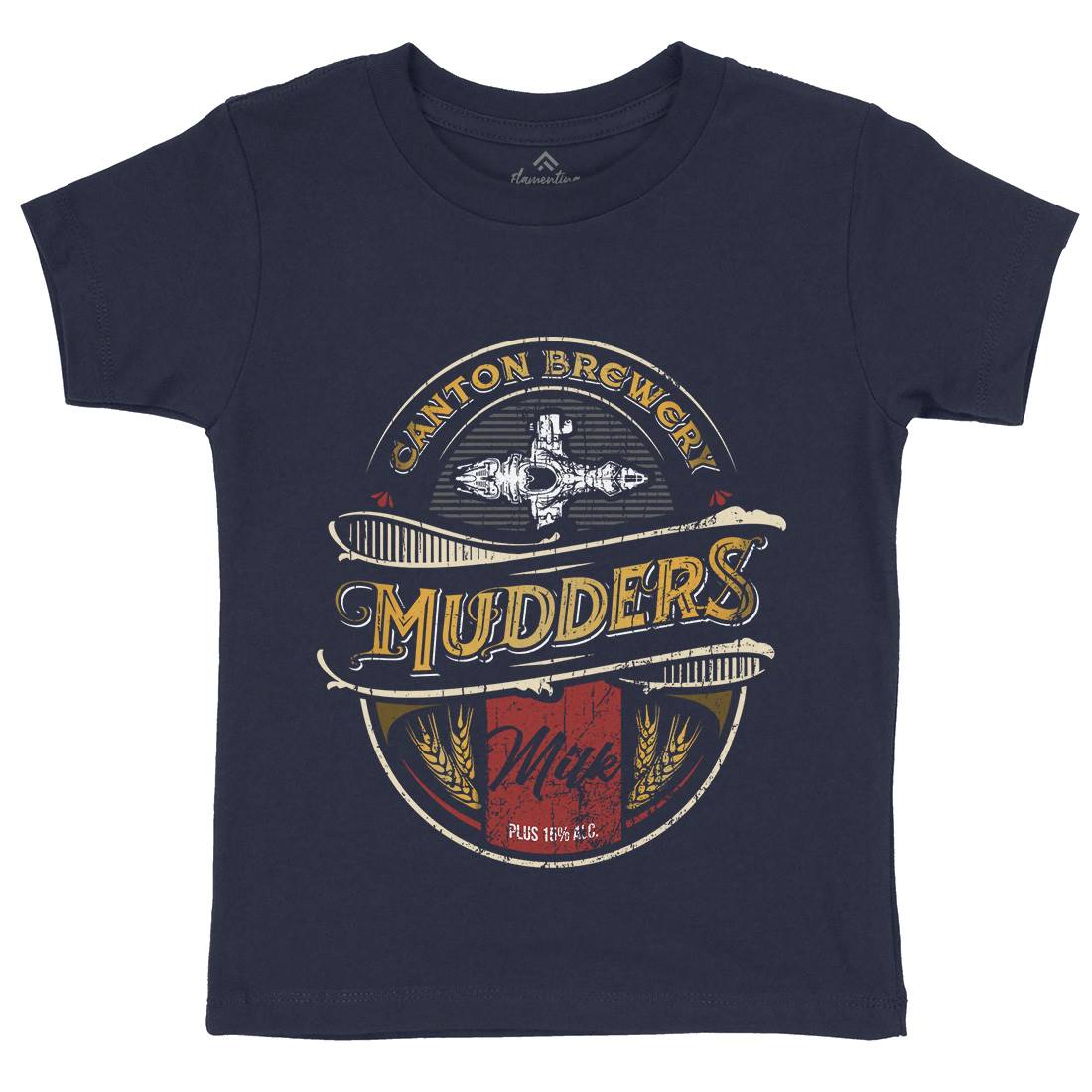 Mudders Milk Kids Crew Neck T-Shirt Space D174