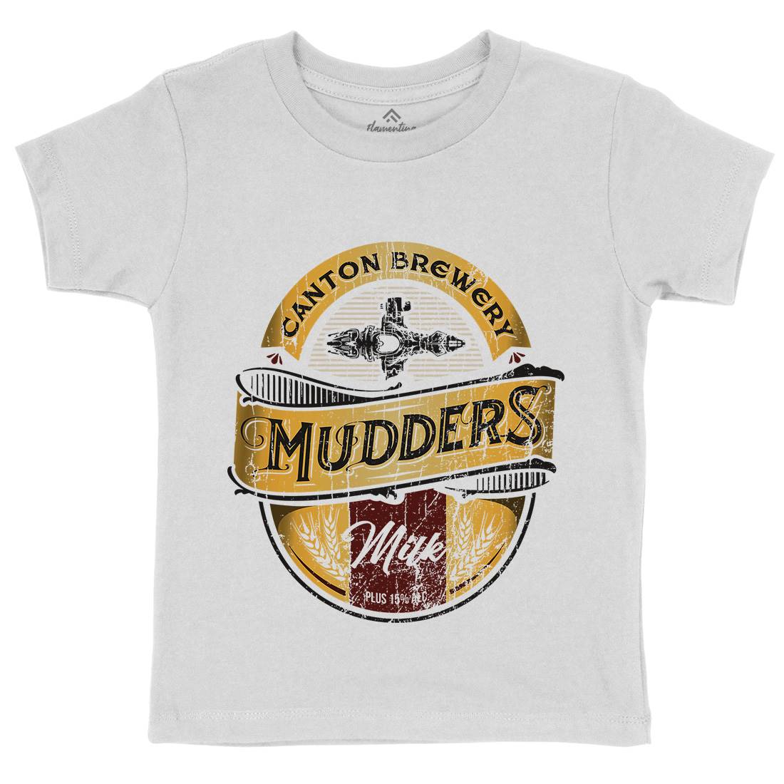 Mudders Milk Kids Organic Crew Neck T-Shirt Space D174