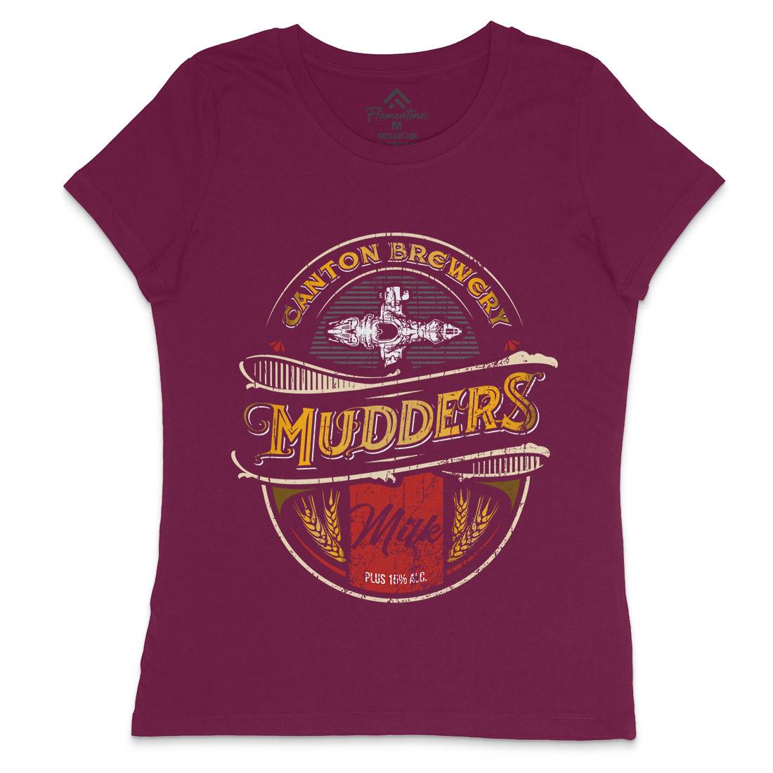 Mudders Milk Womens Crew Neck T-Shirt Space D174