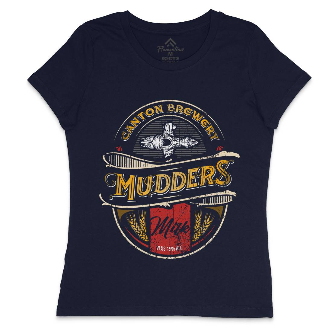 Mudders Milk Womens Crew Neck T-Shirt Space D174