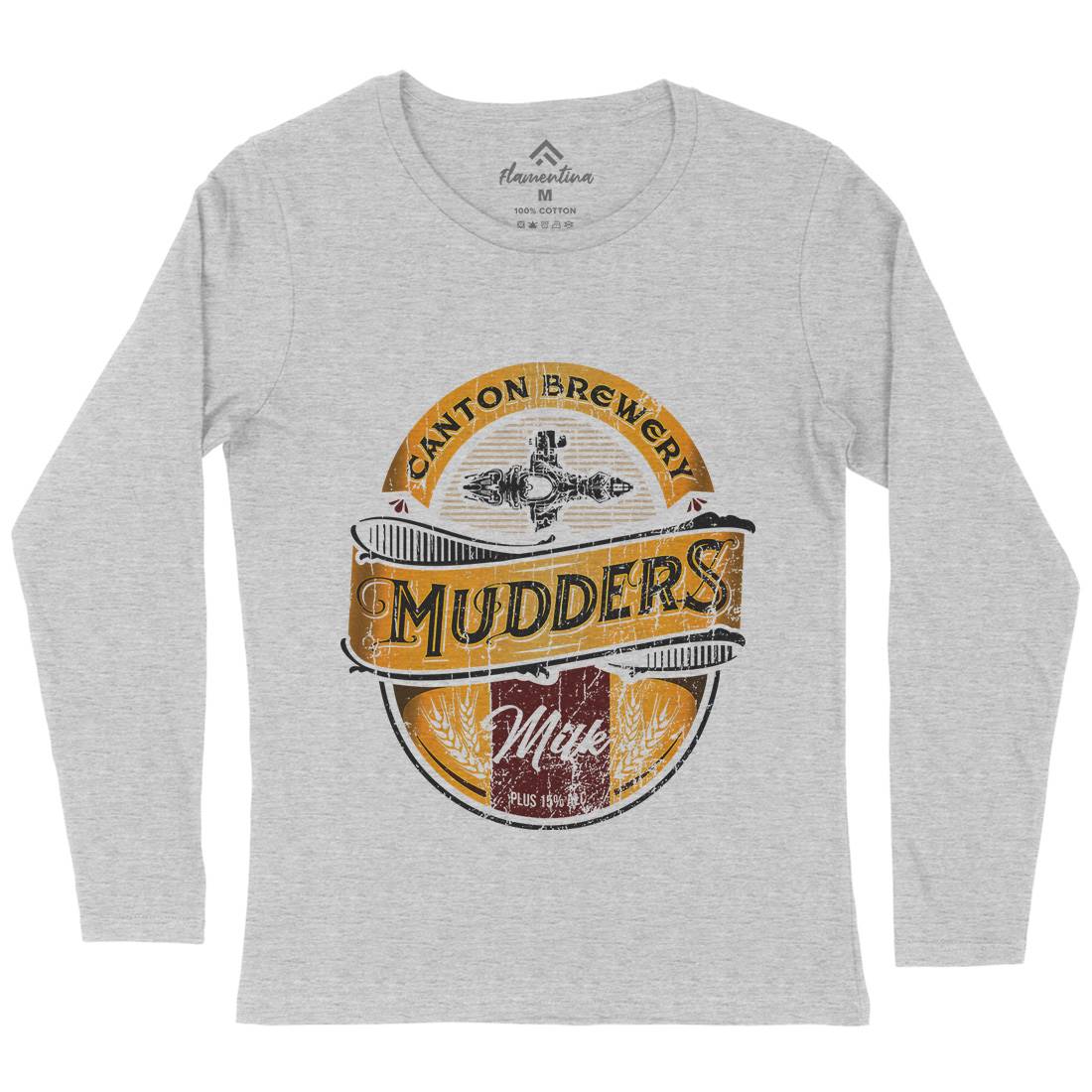 Mudders Milk Womens Long Sleeve T-Shirt Space D174
