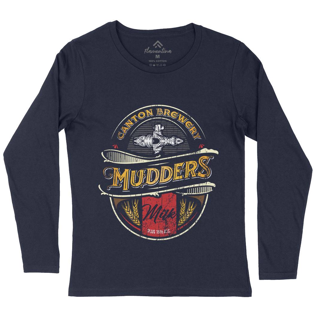 Mudders Milk Womens Long Sleeve T-Shirt Space D174