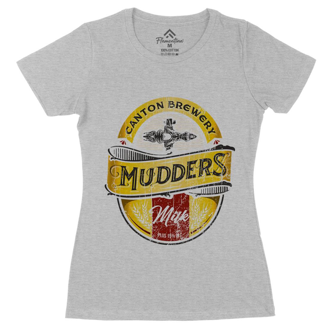 Mudders Milk Womens Organic Crew Neck T-Shirt Space D174