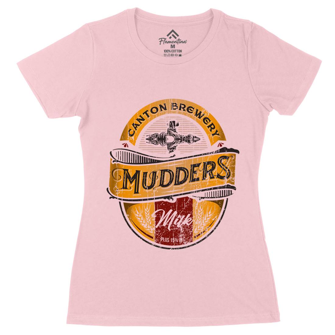 Mudders Milk Womens Organic Crew Neck T-Shirt Space D174