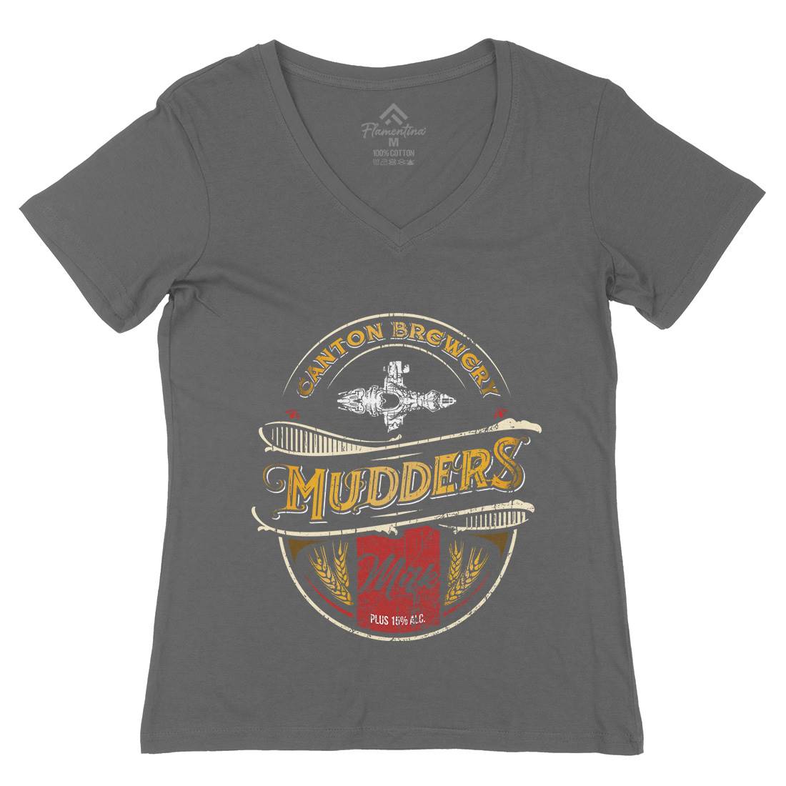 Mudders Milk Womens Organic V-Neck T-Shirt Space D174