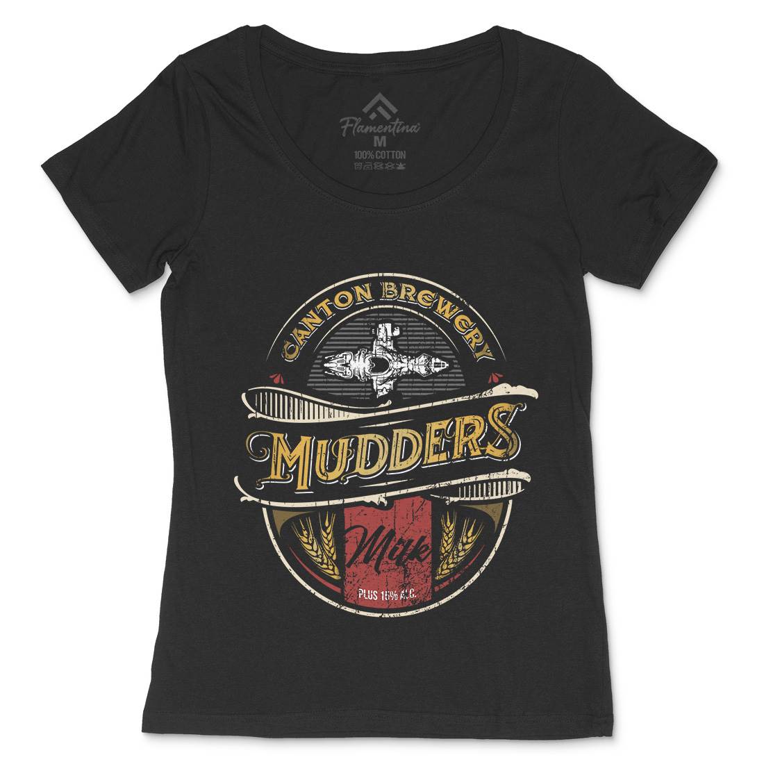 Mudders Milk Womens Scoop Neck T-Shirt Space D174