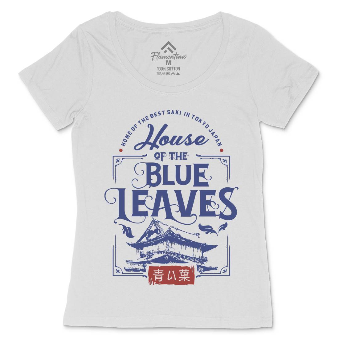 House Of Blue Leaves Womens Scoop Neck T-Shirt Retro D176