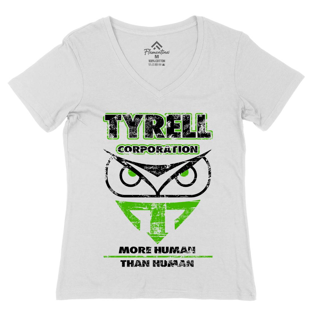 Tyrell Womens Organic V-Neck T-Shirt Space D177