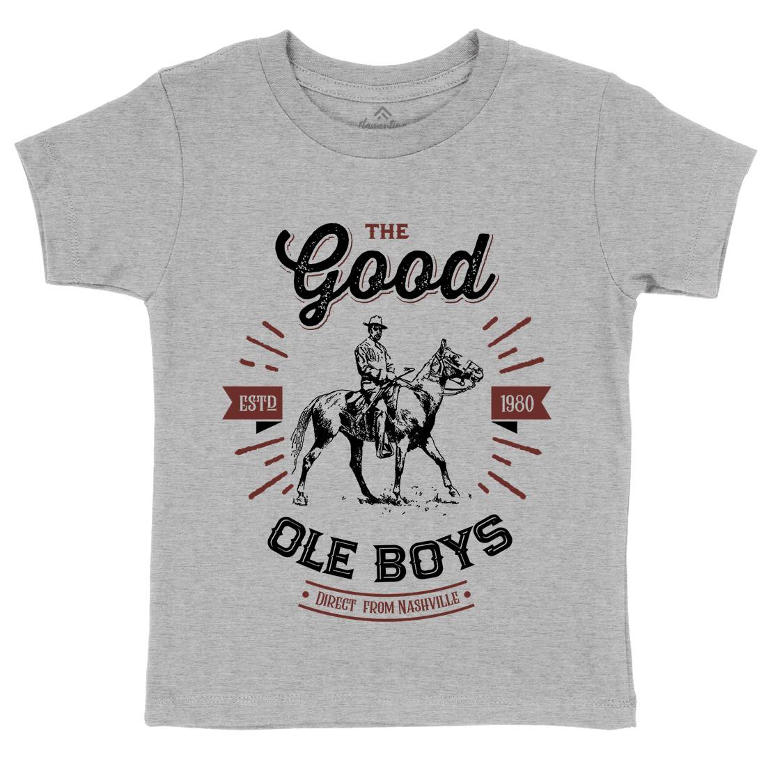 Good Ole Boys Kids Organic Crew Neck T-Shirt Music D178
