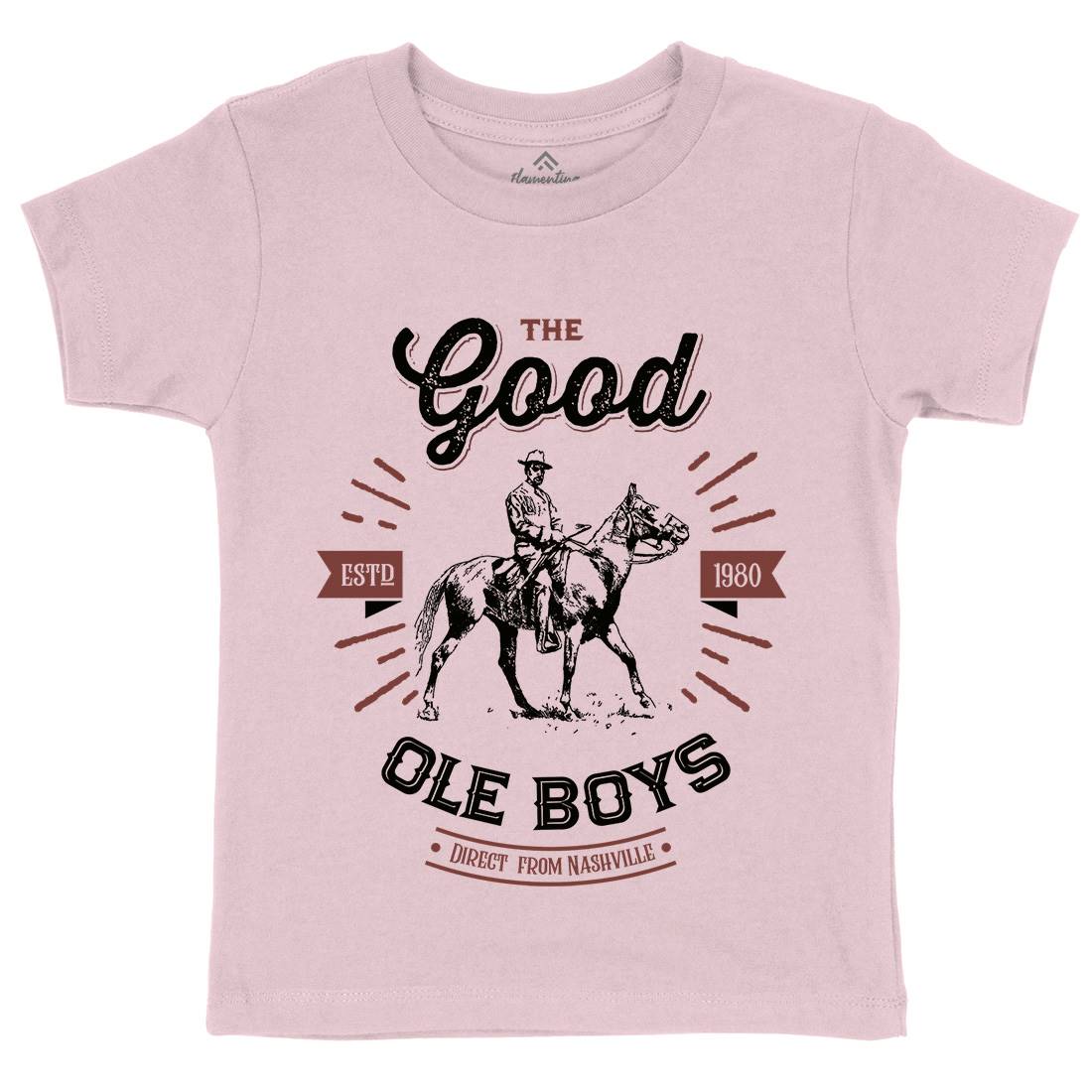 Good Ole Boys Kids Organic Crew Neck T-Shirt Music D178