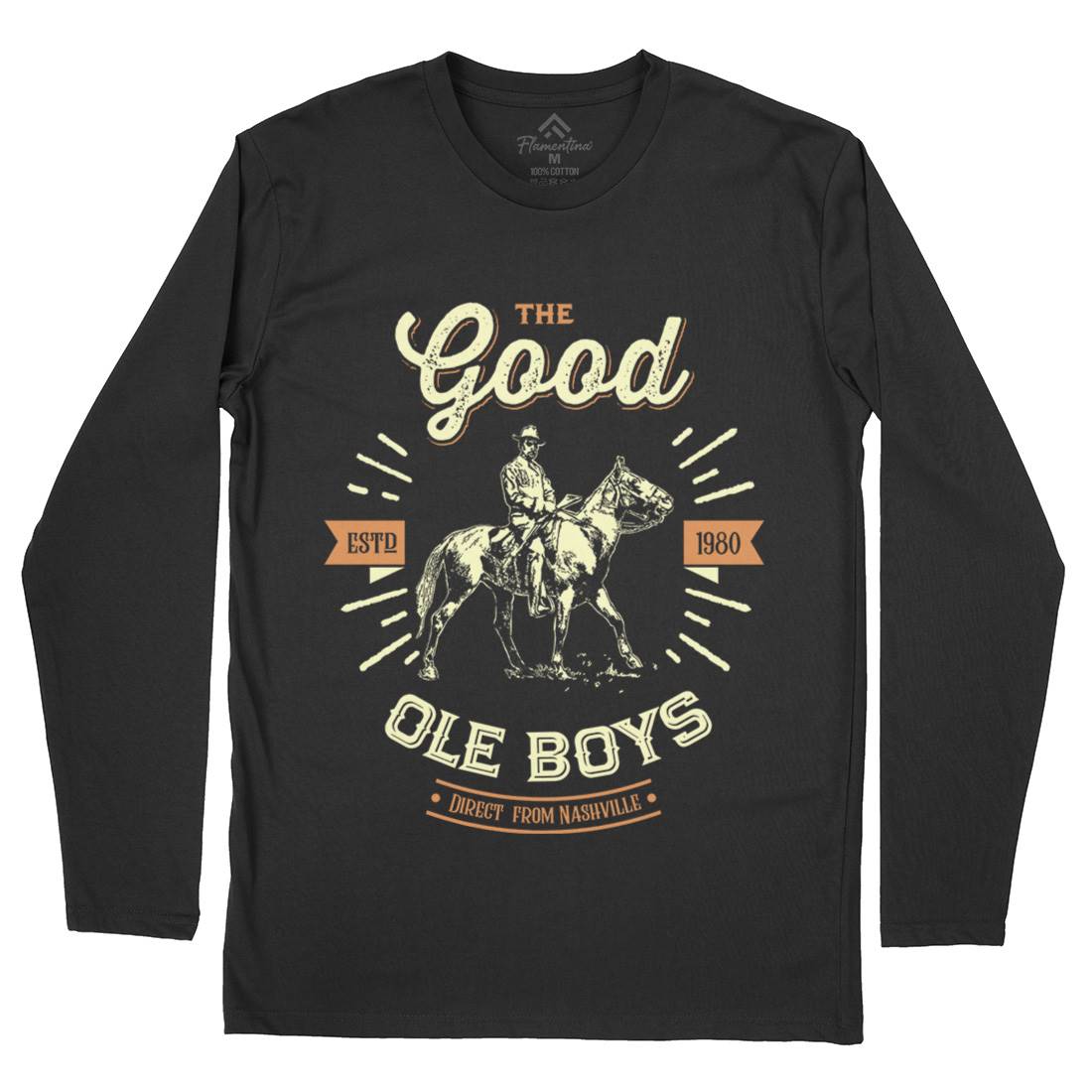 Good Ole Boys Mens Long Sleeve T-Shirt Music D178