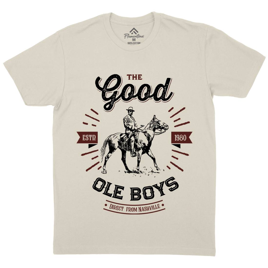 Good Ole Boys Mens Organic Crew Neck T-Shirt Music D178