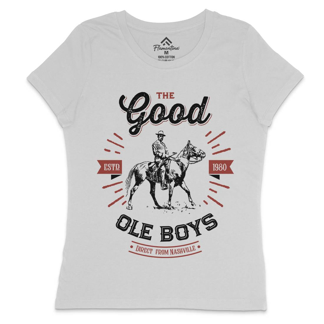 Good Ole Boys Womens Crew Neck T-Shirt Music D178