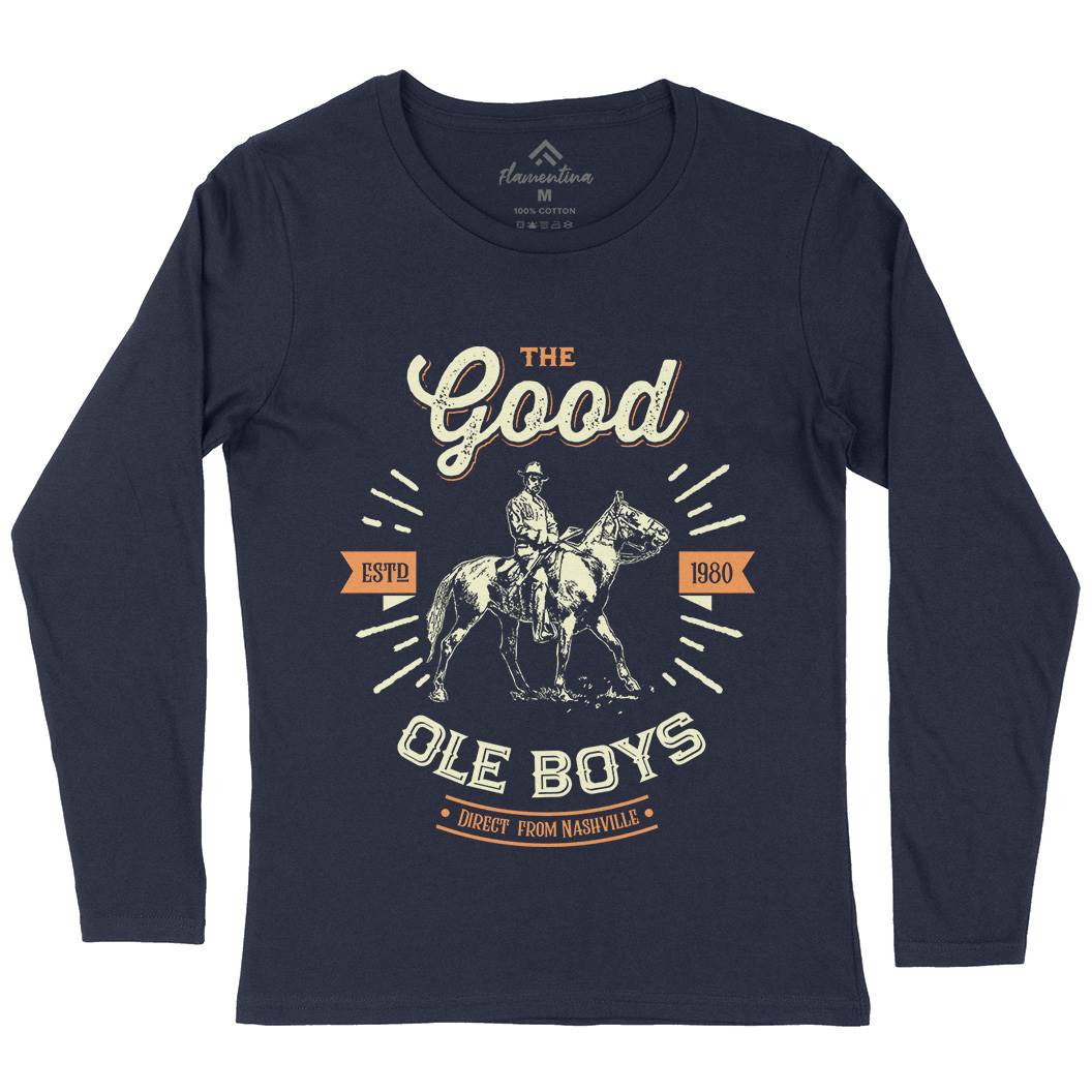 Good Ole Boys Womens Long Sleeve T-Shirt Music D178