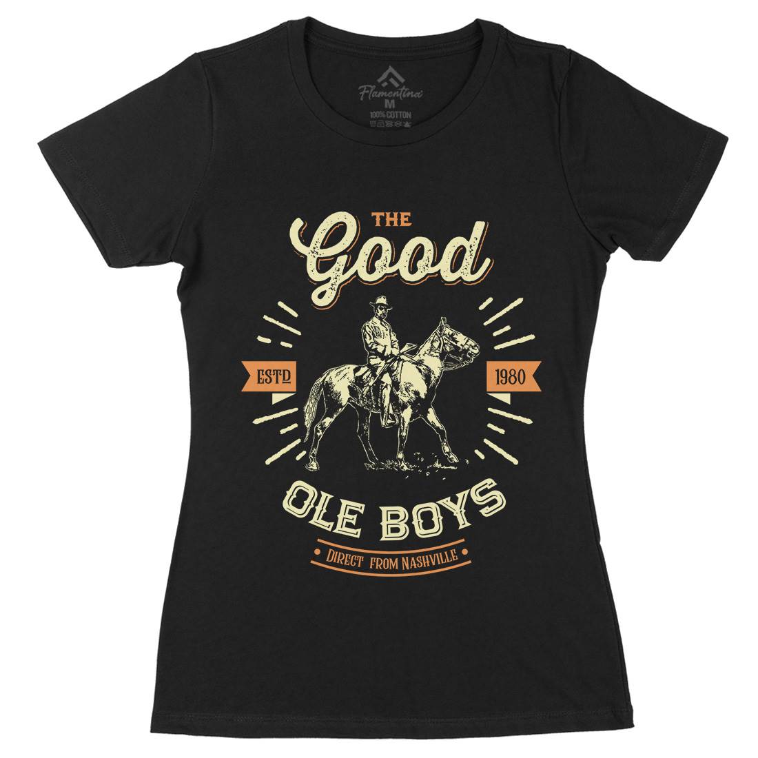 Good Ole Boys Womens Organic Crew Neck T-Shirt Music D178